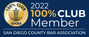 San Diego County Bar Association 100 Percent Club Member 2022